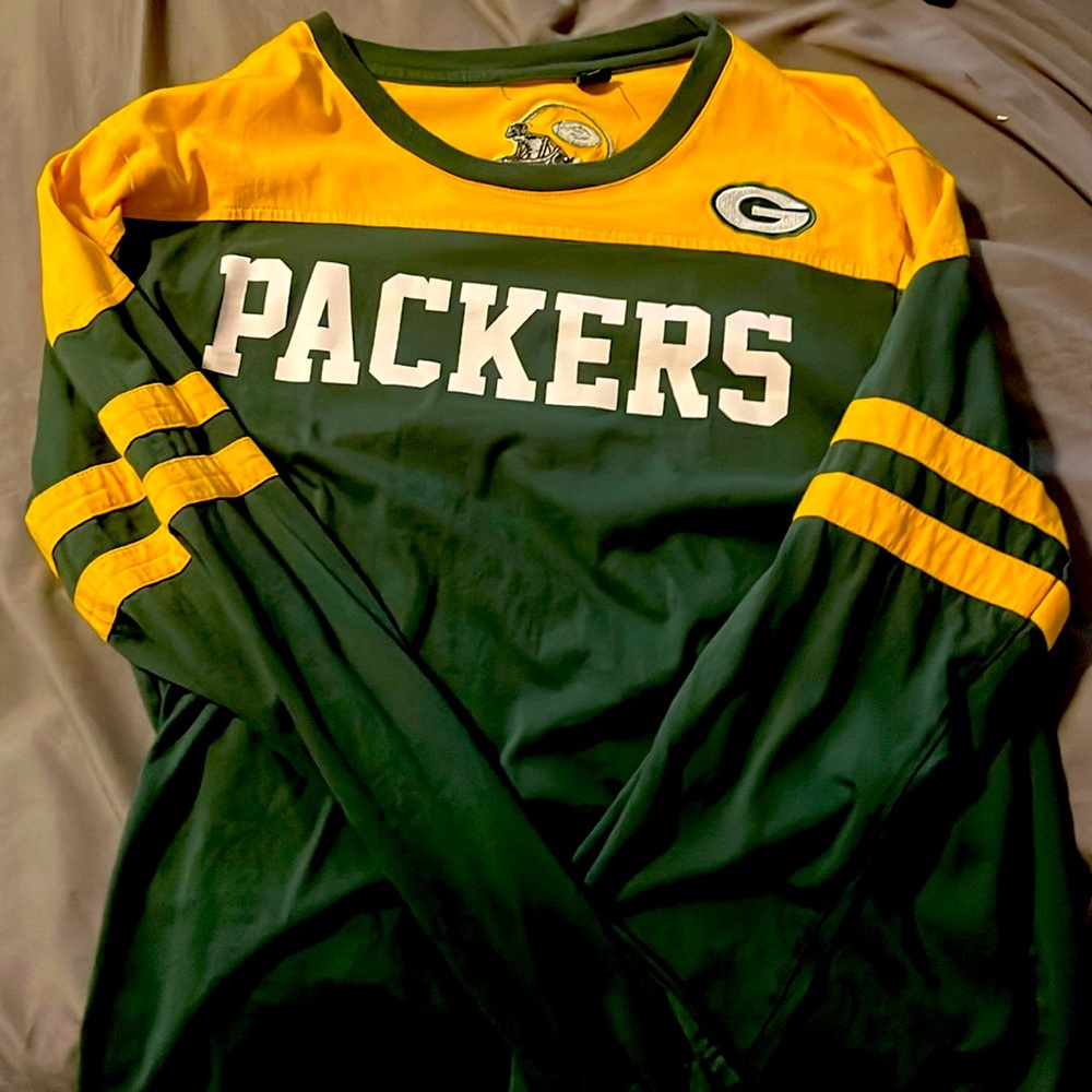 Green Bay Packers merch. Green and yellow